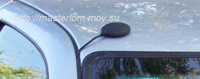 USB GPS Receiver - крепление на автомобиле